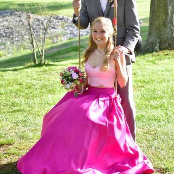 Rachel Allan 2 Piece Prom Dress - Picture 6 of 6